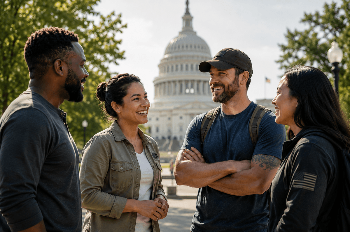 Veterans gather on Capitol Hill.